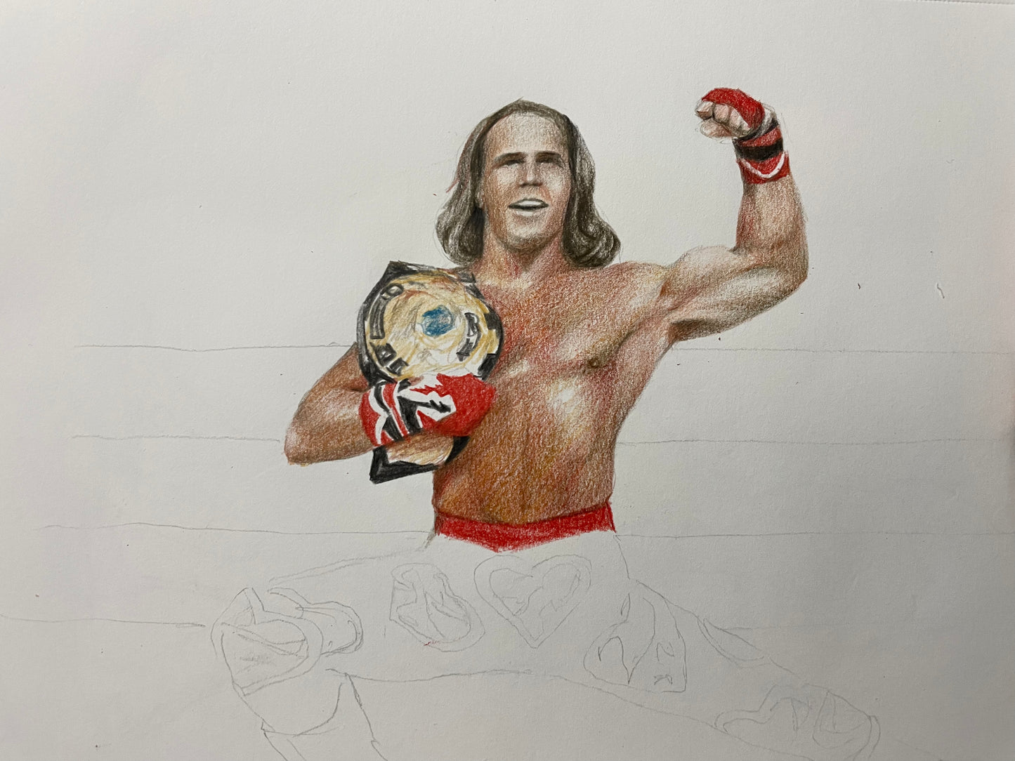 Shawn Michaels Pencil Crayon/Pastel Art