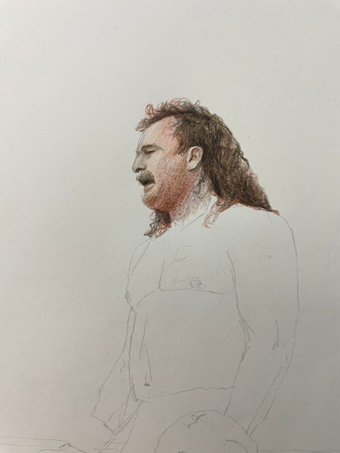 Jake "The Snake" Roberts Crayon/Pastel Art