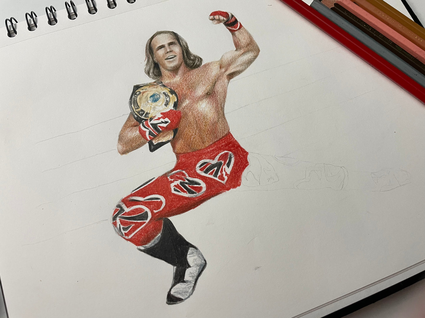 Shawn Michaels Pencil Crayon/Pastel Art