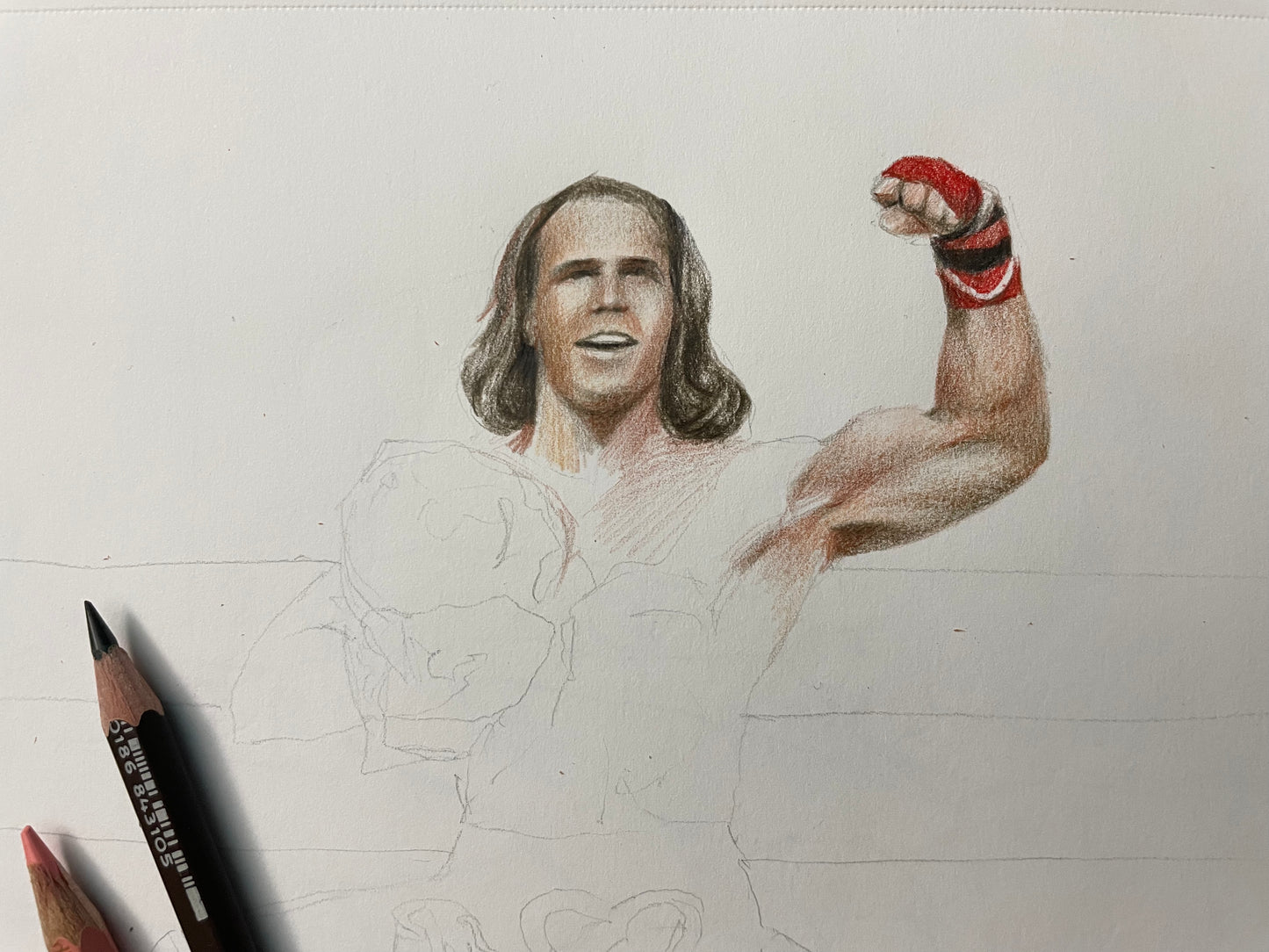 Shawn Michaels Pencil Crayon/Pastel Art