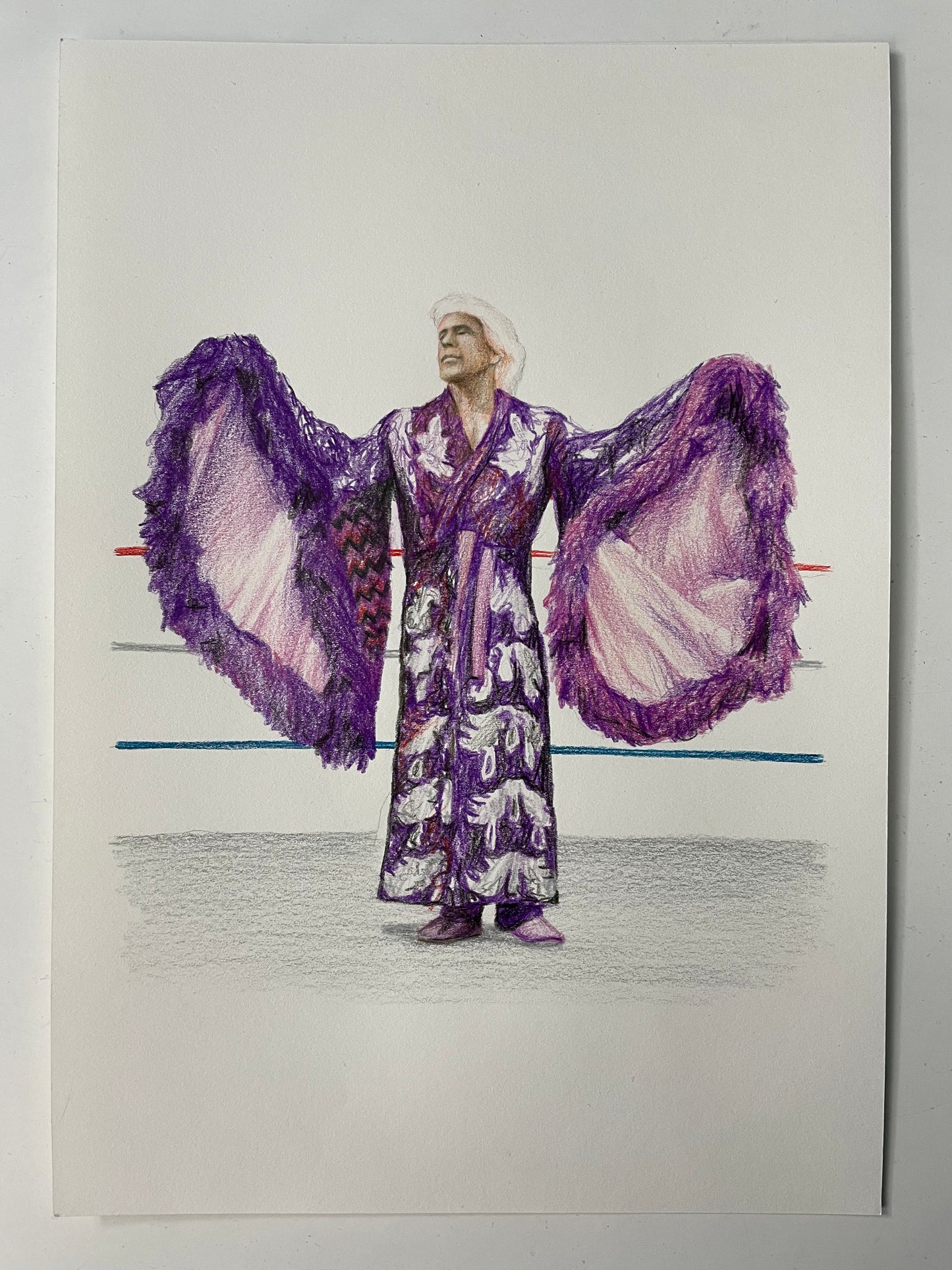 Ric Flair Pencil Crayon/Pastel Art