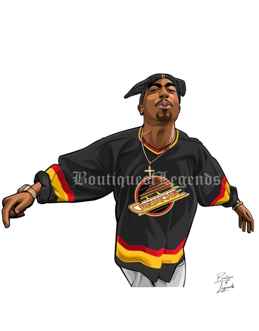 Tupac Vancouver Canucks Digital Art