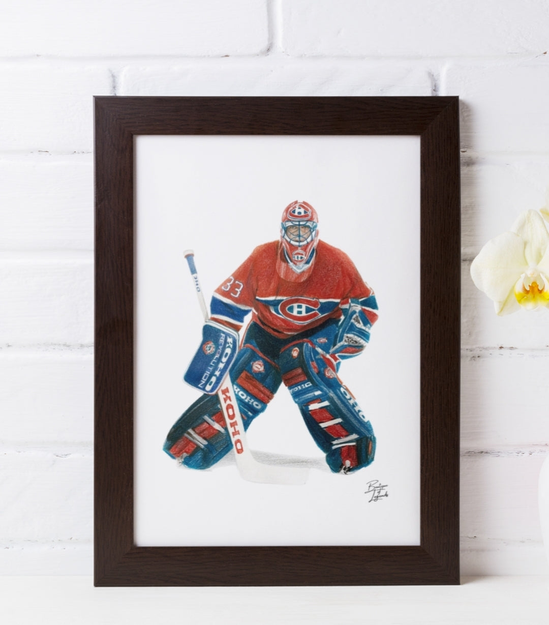 Patrick Roy Montreal Canadiens Pencil Crayon/Pastel Art