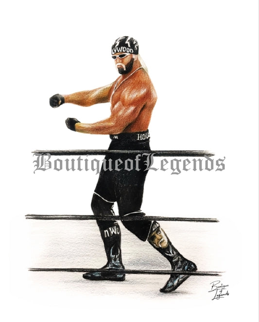 Hollywood Hogan NWO Pencil Crayon/Pastel Art