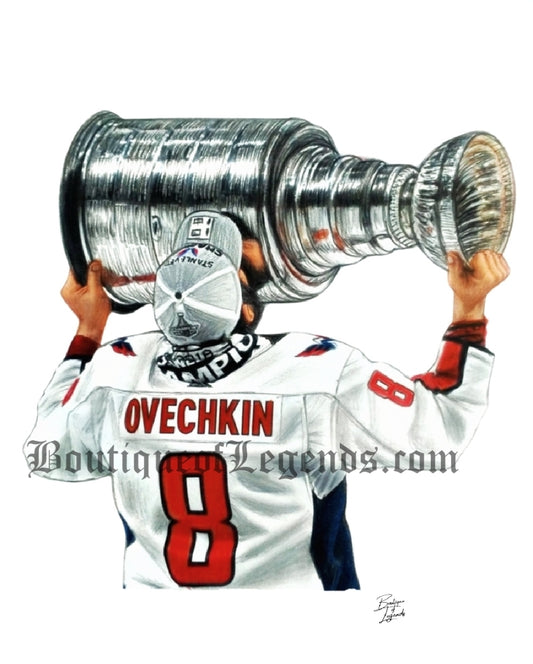 Alexander Ovechkin Washington Capitals Pencil Crayon Art