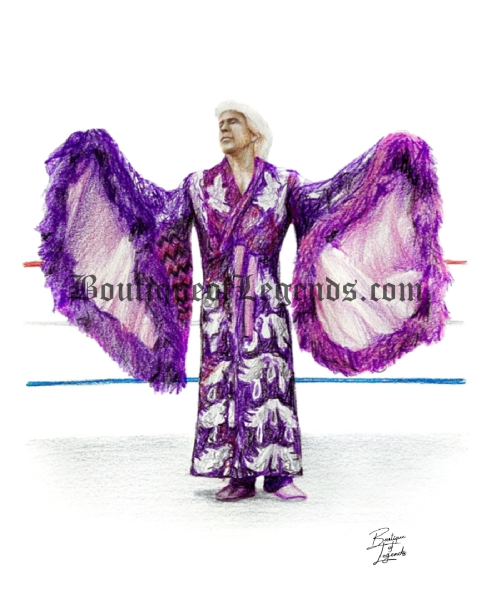 Ric Flair Pencil Crayon/Pastel Art