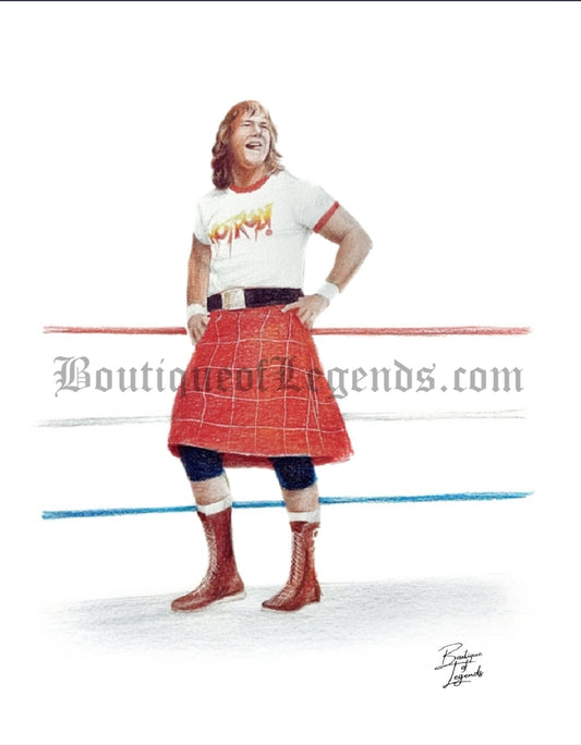 Rowdy Roddy Piper Pencil Crayon/Pastel Art