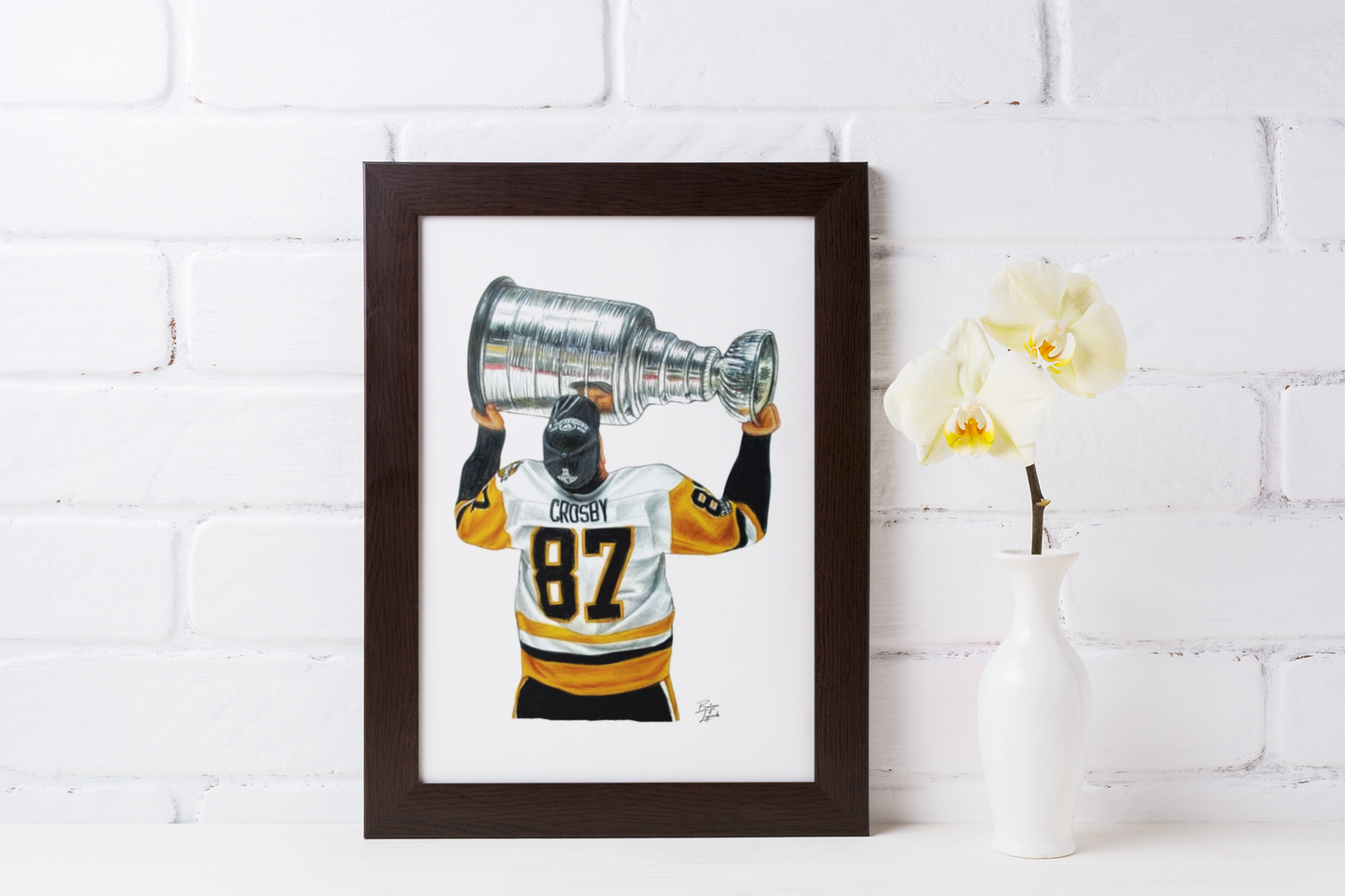 Sidney Crosby Pittsburgh Penguins Pencil Crayon Art