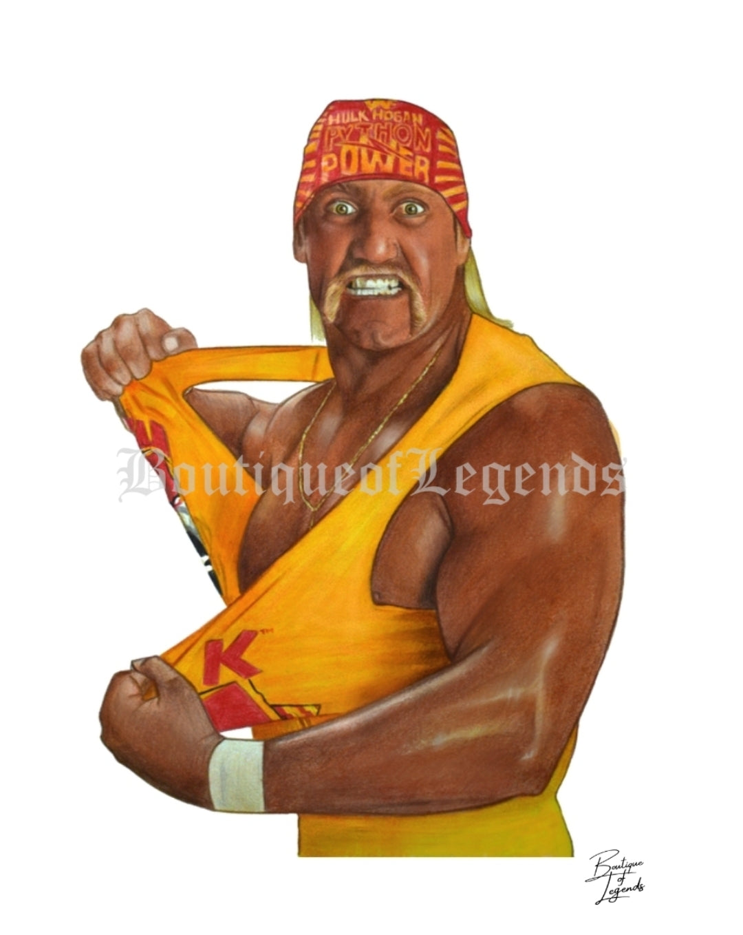 Hulk Hogan Pencil Crayon Art