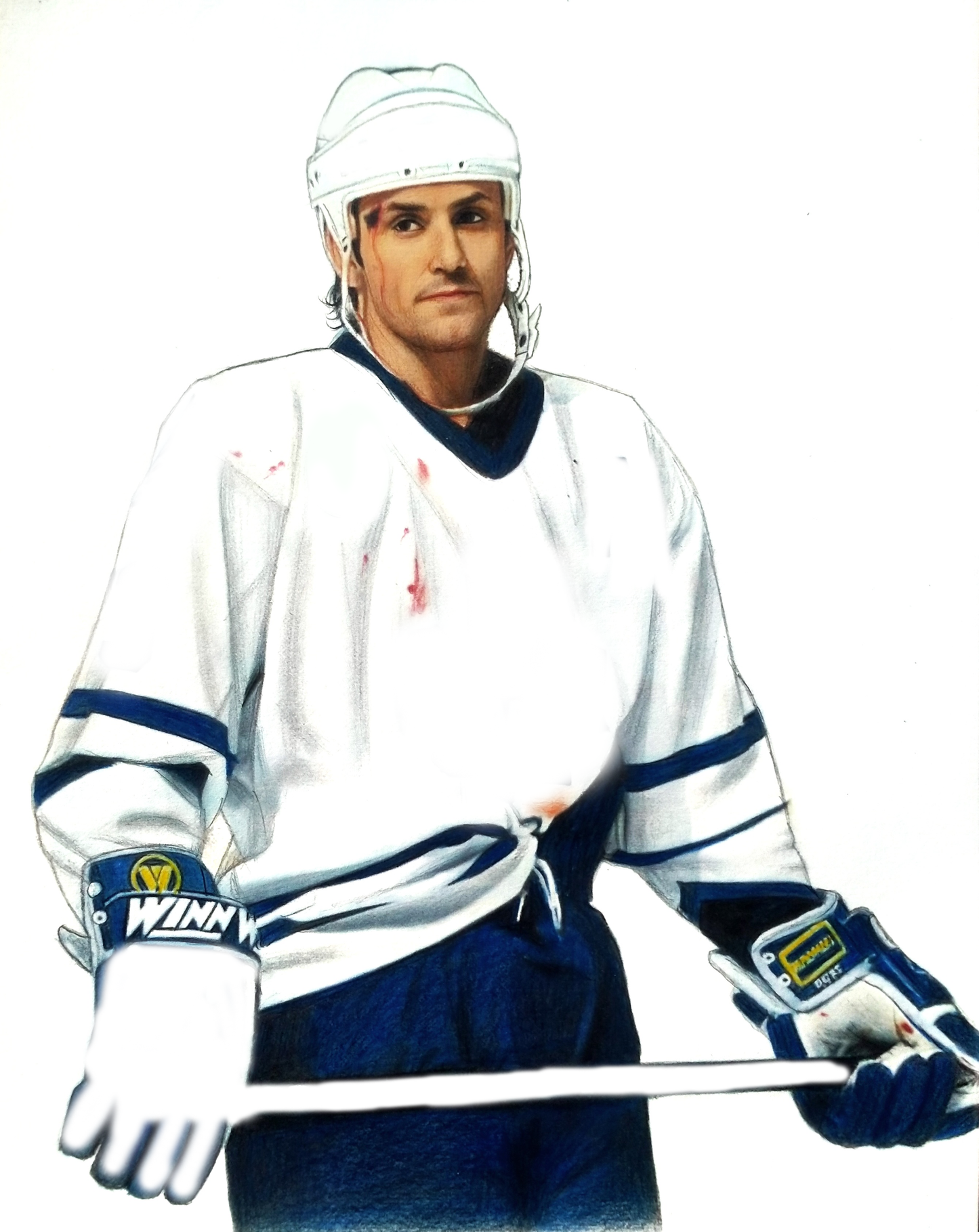 Doug Gilmour Toronto Maple Leafs Pencil Crayon Art