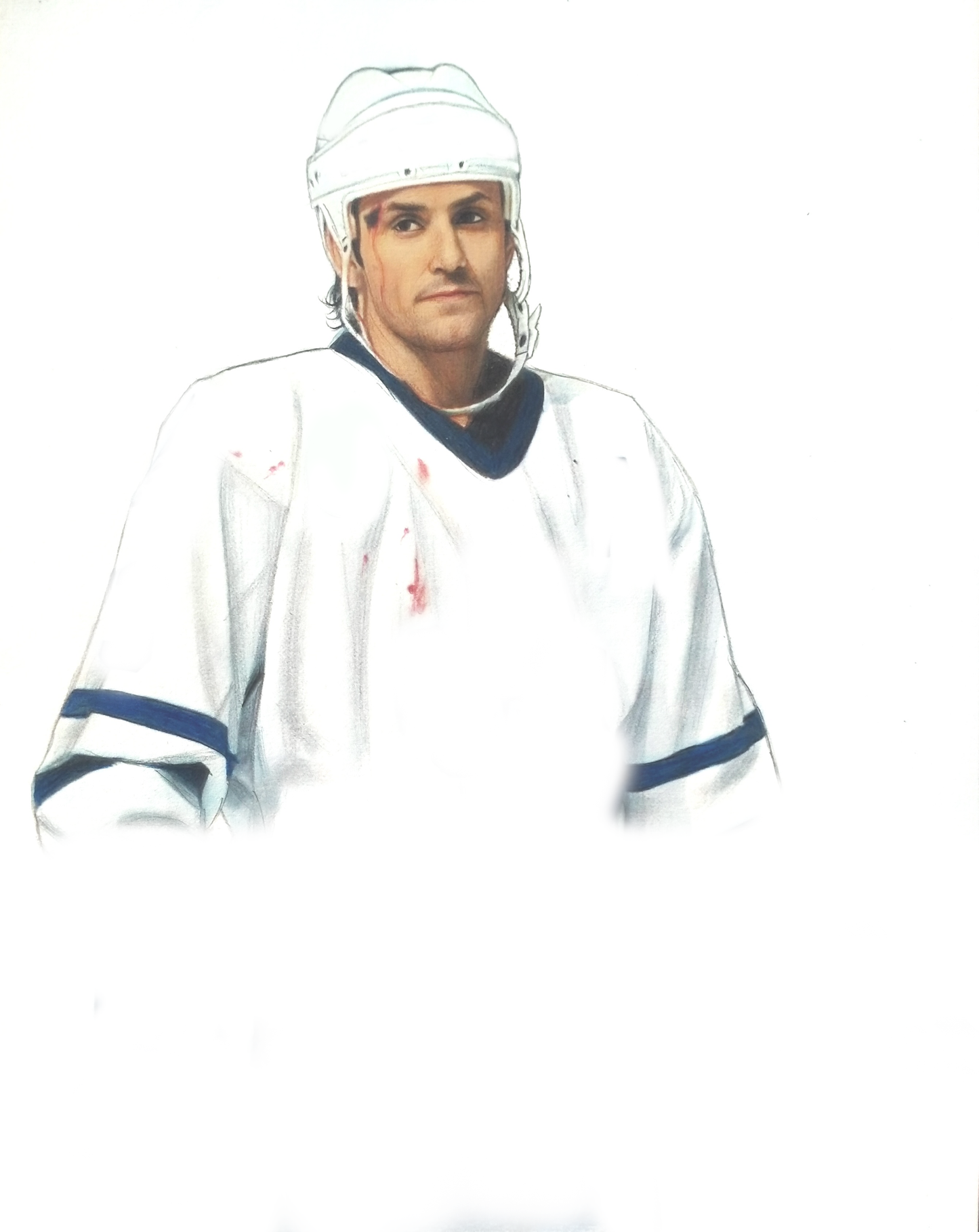 Doug Gilmour Toronto Maple Leafs Pencil Crayon Art