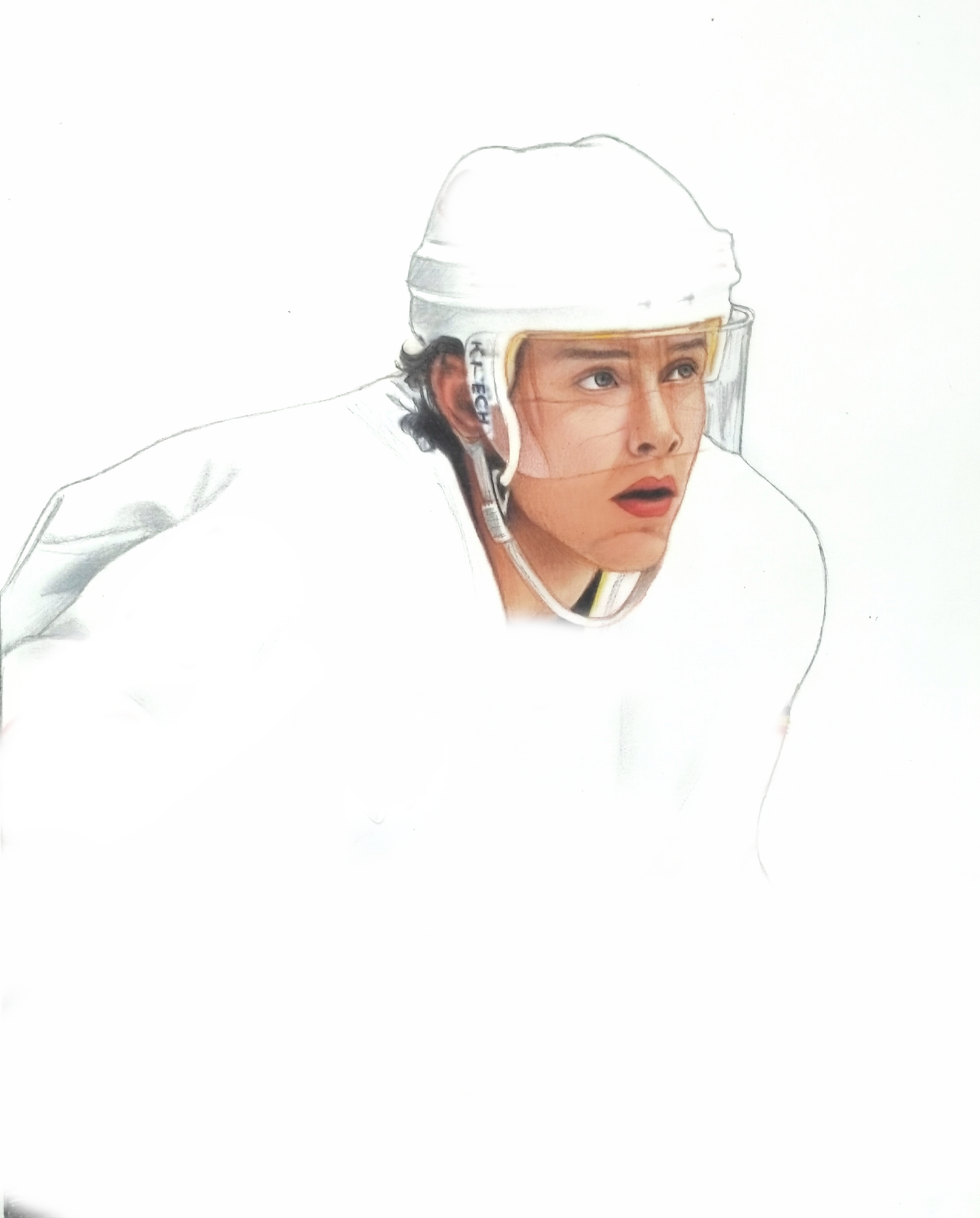 Pavel Bure Vancouver Canucks Pencil Crayon Art