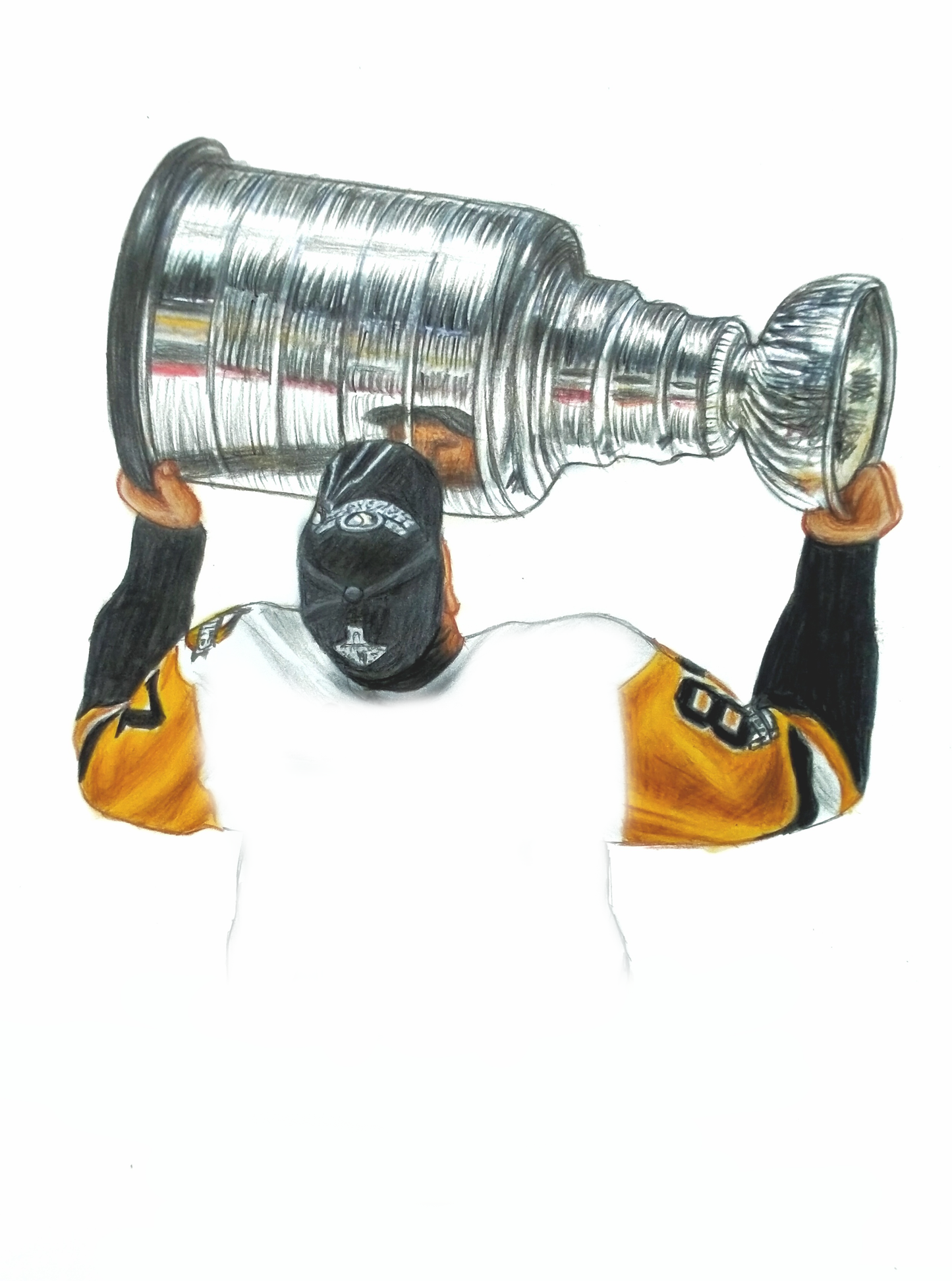 Sidney Crosby Pittsburgh Penguins Pencil Crayon Art