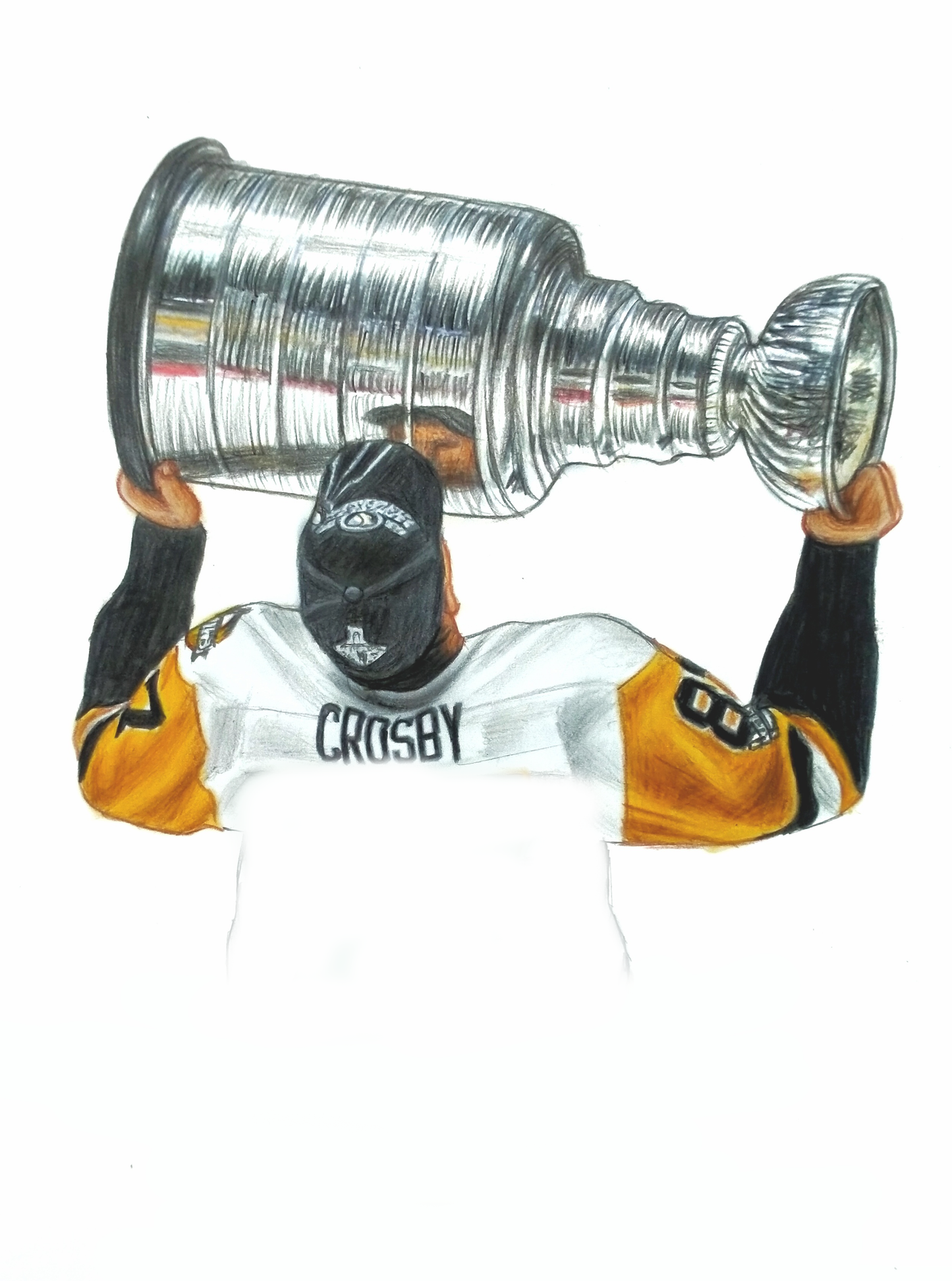 Sidney Crosby Pittsburgh Penguins Pencil Crayon Art