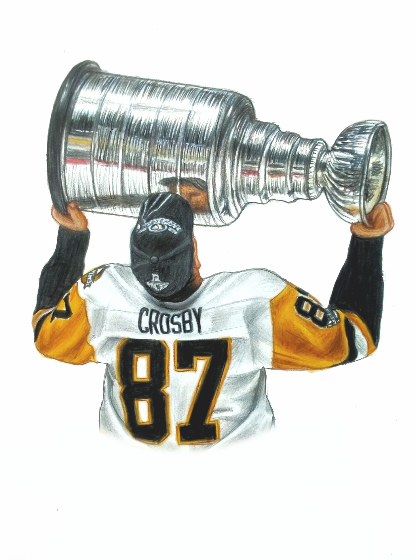 Sidney Crosby Pittsburgh Penguins Pencil Crayon Art